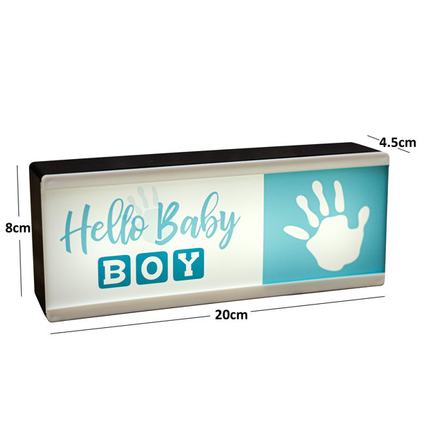 Maturi Light Up Room Sign Hello Baby Boy Wall Décor Wayfair.co.uk